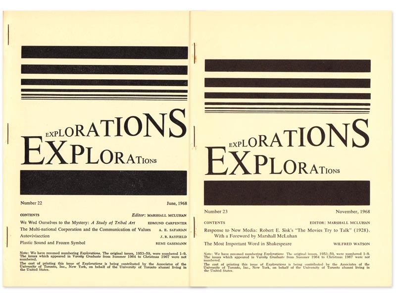 Explorations in Communication issue offprints (issues 22 and 23)
