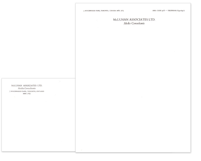 McLuhan Associates, Ltd. Stationery